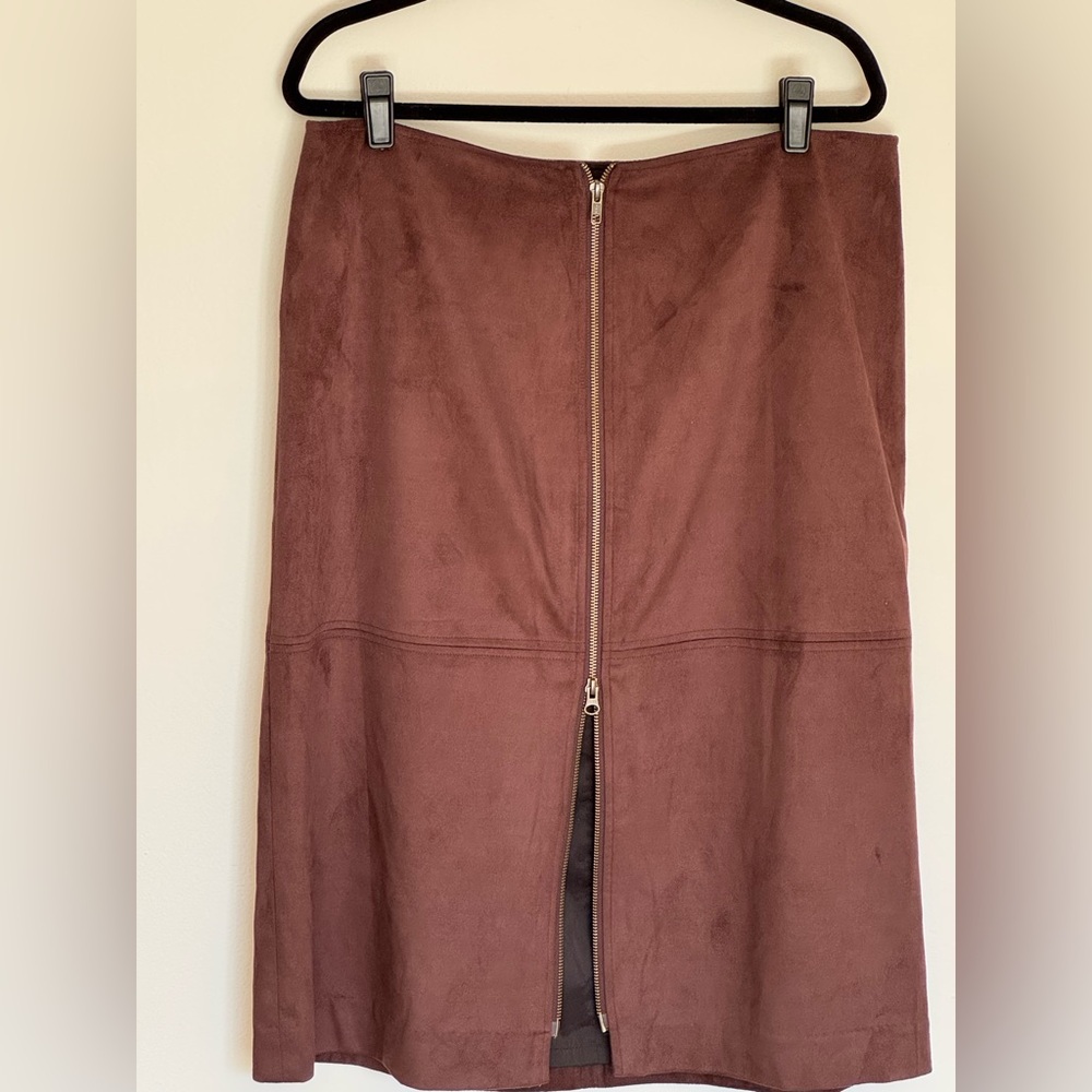 Chocolate Brown Midi Skirt NWT
